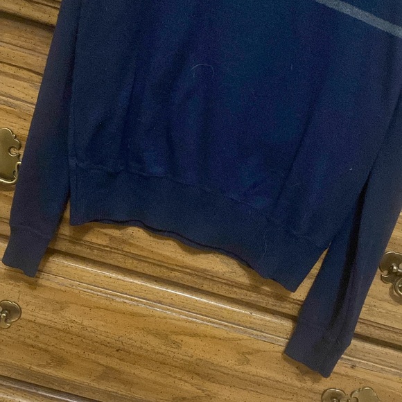 Burnside Half-zip Sweater. Navy with Gray Stripes Men’s Size Small - Picture 4 of 5